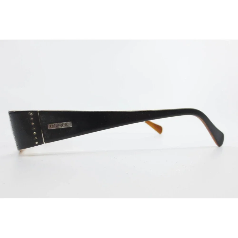 Vogue VO3345 B Black Cream Rhinestone Rectangular Eyeglasses Frames 49-15-130